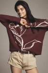 Maeve The Carys Mock-neck Sweater By  In Burgundy