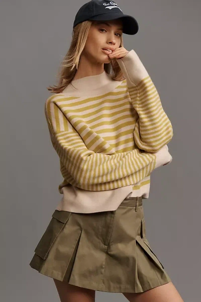 Maeve The Carys Mock-neck Sweater By  In Gold