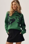 Maeve Carys Mock-neck Jumper In Green