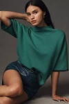 Maeve The Carys Mock-neck Sweater By : Short-sleeve Edition In Green