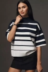 Maeve The Carys Mock-neck Sweater By : Short-sleeve Edition In Multicolor