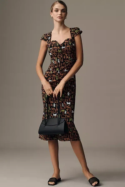 Maeve The Cecily Fit & Flare Sweetheart Dress By  In Brown
