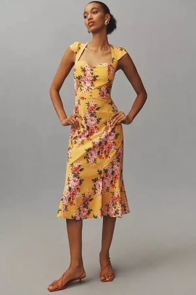 Maeve The Cecily Fit & Flare Sweetheart Midi Dress By  In Multicolor