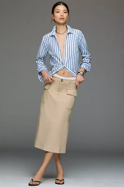 Maeve The Colette Cargo A-line Skirt By  In Nude