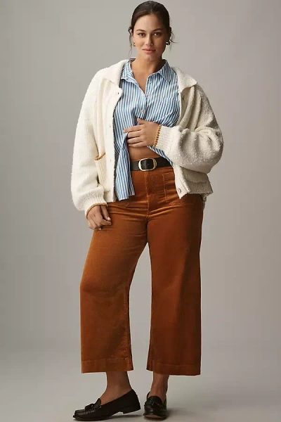 Maeve The Colette Corduroy Crop Wide-leg Pants By  In Brown