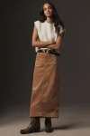 Maeve The Colette Corduroy Maxi Skirt By  In Brown