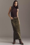 Maeve The Colette Corduroy Maxi Skirt By  In Green