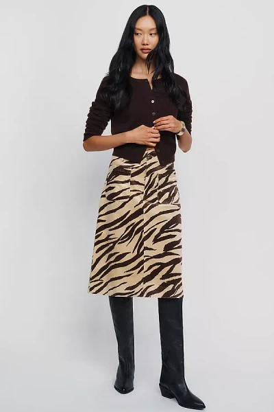 Maeve The Colette Corduroy Midi Skirt By  In Multi