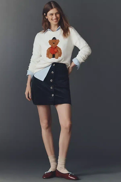 Maeve The Colette Corduroy Mini Skirt By  In Blue