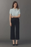 Maeve The Colette Crop Bow-waist Pants By  In Black