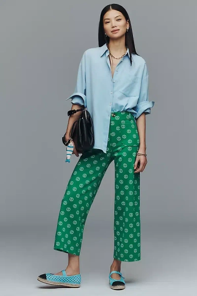 Maeve The Colette Crop Printed Ponte Pants By  In Multi