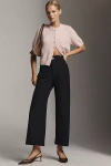 Maeve The Colette Crop Stretch-twill Pants By  In Black