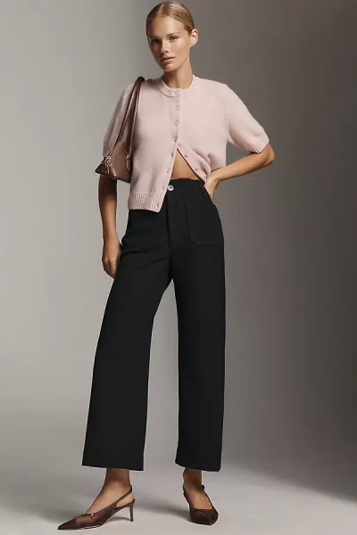 Maeve The Colette Crop Stretch-twill Pants By  In Black