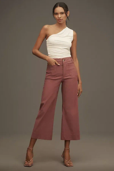 Maeve The Colette Cropped Wide-leg Pants By  In Beige