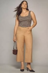 Maeve The Colette Cropped Wide-leg Pants By  In Beige