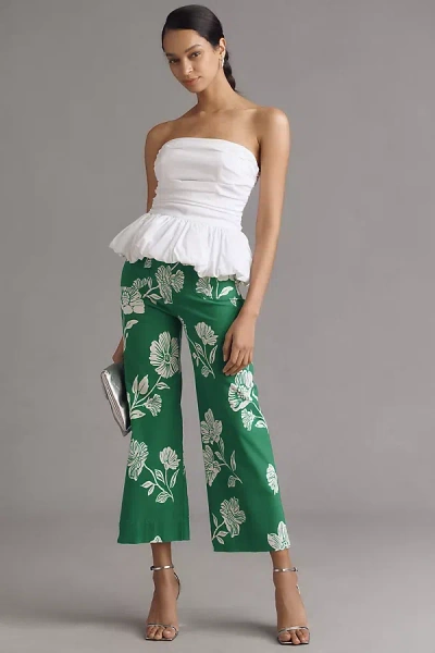 Maeve The Colette Cropped Wide-leg Pants By  In Grey