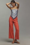 Maeve The Colette Cropped Wide-leg Pants By : Linen Edition In Pink