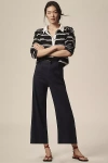 Maeve The Colette Cropped Wide-leg Pants By : Linen Edition In Blue