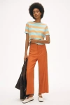 Maeve The Colette Cropped Wide-leg Pants By : Linen Edition In Brown