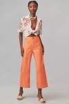 Maeve The Colette Cropped Wide-leg Pants By : Linen Edition In Orange