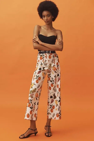 Maeve The Colette Cropped Wide-leg Pants By  In Multicolor