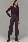 Maeve The Colette Cropped Wide-leg Pants By : Ponte Edition In Beige