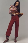 Maeve The Colette Cropped Wide-leg Pants By : Ponte Edition In Red