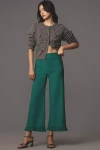 Maeve The Colette Ruffled Cropped Wide-leg Pants By : Magic Fabric Edition In Green