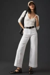 Maeve The Colette Denim Cropped Wide-leg Jeans By  In White