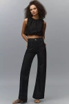Maeve The Colette Denim Full-length High-rise Wide-leg Jeans By  In Black