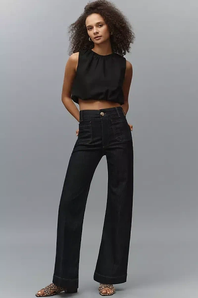 Maeve The Colette Denim Full-length High-rise Wide-leg Jeans By  In Blue