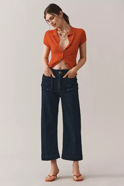 Maeve The Colette Denim High-rise Cropped Wide-leg Jeans By