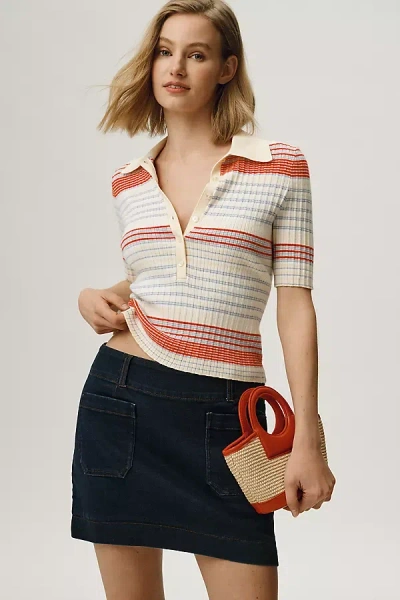 Maeve The Colette Denim Skort By  In Blue