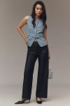 Maeve The Colette Faux-leather Full-length Wide-leg Pants By  In Black
