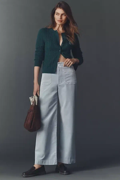 Maeve The Colette Full-length Velvet Pants By  In Blue
