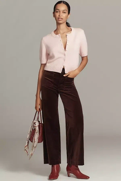 Maeve The Colette Full-length Velvet Pants By  In Brown