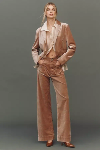 Maeve The Colette Full-length Velvet Pants By  In Brown
