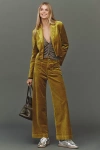 Maeve The Colette Full-length Velvet Pants By  In Green