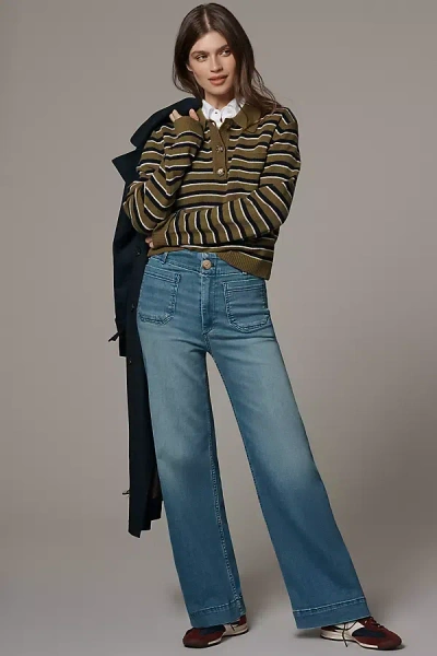 Maeve The Colette Full-length Wide-leg Jeans By  In Blue