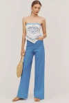 Maeve The Colette Full-length Wide-leg Pants By : Beachy Linen Edition In Blue