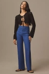 Maeve The Colette Full-length Wide-leg Pants By : Beachy Linen Edition In Blue