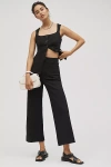 Maeve The Colette Knit Crop Wide-leg Pants By  In Black