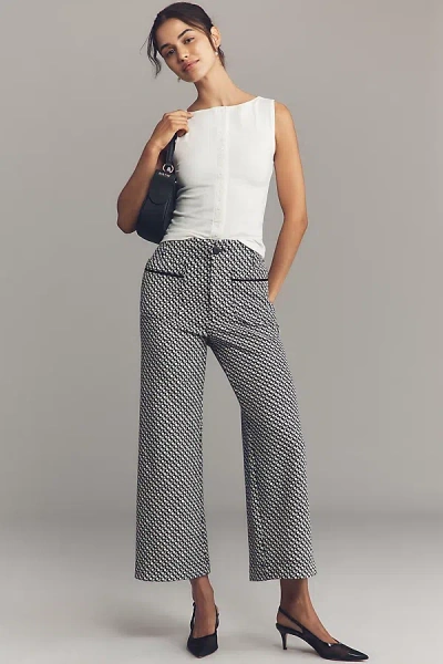 Maeve The Colette Knit Crop Wide-leg Pants By  In Gray