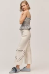 Maeve The Colette Linen Blend Crop Love Notes Pants By  In White