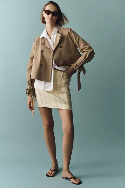 Maeve The Colette Linen-blend Mini Skirt By  In Multi