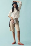 Maeve The Colette Longline Shorts By : Linen Edition In Brown