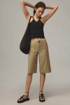 Maeve The Colette Longline Shorts By : Linen Edition In Green