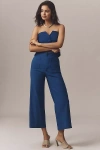 Maeve The Colette Magic Fabric Crop Wide-leg Pants By  In Blue