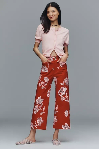 Maeve The Colette Magic Fabric Crop Wide-leg Pants By  In Multi