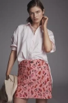 Maeve The Colette Mini Skirt By : Anisa Makhoul Edition In Pink